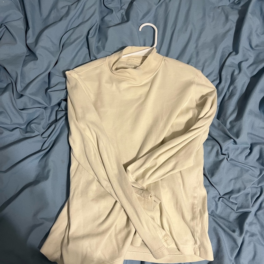 St. John's Bay Cream Turtleneck Top